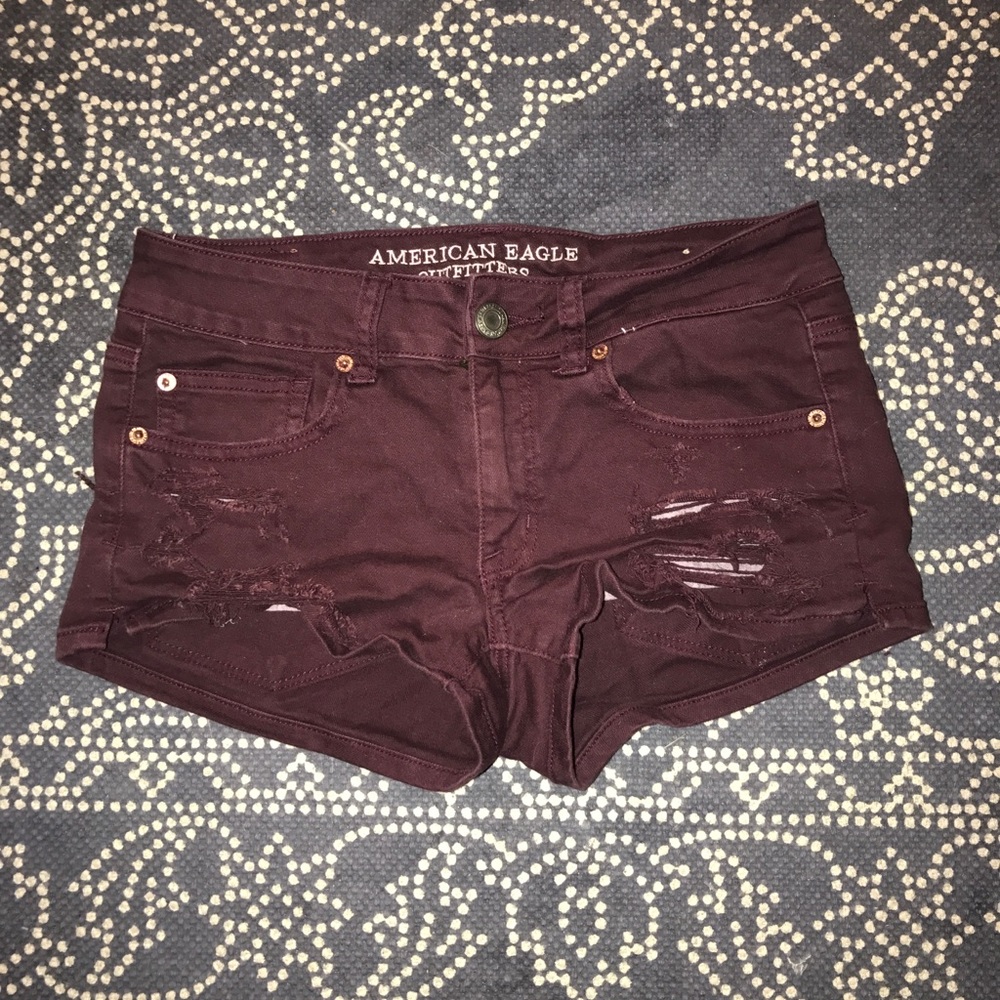 Maroon American Eagle Shorts